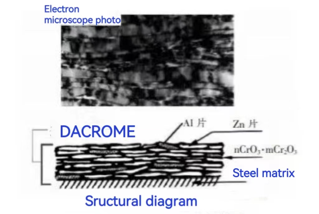 Electron microscope photo (structural diagram)